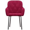 vidaXL Cadeiras de jantar 2 pcs veludo vermelho tinto