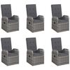 vidaXL 7 pcs conjunto de jantar de jardim cinzento