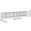 vidaXL Cesto gabião com cobertura 700x100x100 cm ferro galvanizado