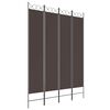 vidaXL Biombo/divis&oacute;ria com 4 pain&eacute;is 160x220 cm tecido castanho