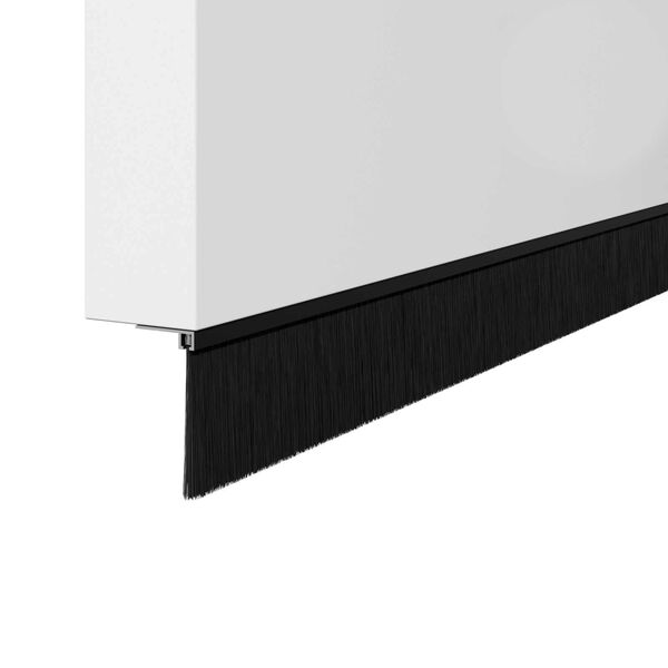 vidaXL Selos de Escovas para Porta com Parafuso 2 pcs Preto 100 cm