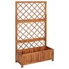 vidaXL Floreira com treli&ccedil;a 85x38x150 cm madeira de ac&aacute;cia maci&ccedil;a