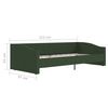 vidaXL Sof&aacute;-cama c/ colch&atilde;o e sa&iacute;da USB 90x200 cm tecido verde-escuro