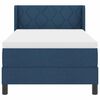 vidaXL Cama Box com colch&atilde;o com cabeceira Azul 200 x 90 cm Poli&eacute;ster