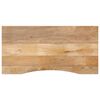 vidaXL Tampo de mesa com curva 120x60x2,5cm mangueira &aacute;spera maci&ccedil;a