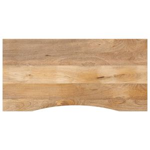 vidaXL Tampo de mesa com curva 120x60x2,5cm mangueira &aacute;spera maci&ccedil;a