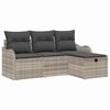 vidaXL Conjunto de Sof&aacute; de Jardim 4 unid. Rattan Sint&eacute;tico