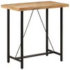 vidaXL Mesa de bar 110x55x107 cm madeira de mangueira maci&ccedil;a e ferro