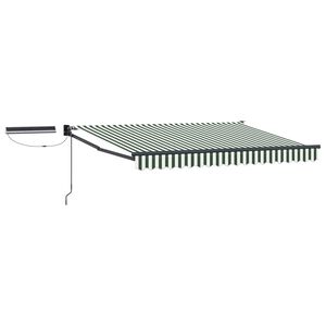vidaXL Toldo Retr&aacute;til El&eacute;trico Verde, Branco, Antracite 3 x 2,5 m