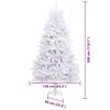 vidaXL &Aacute;rvore de Natal Articulada Artificial Branco 300 cm PVC e A&ccedil;o