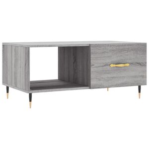 vidaXL Mesa de centro 90x50x40 cm derivados de madeira cinzento sonoma