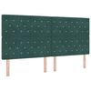 vidaXL Cama Box com cabeceira Verde Escuro 200 x 200 cm Veludo