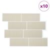 vidaXL Azulejo Subterrâneo 10 pcs Bege 29.4 x 21.4 cm