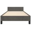 vidaXL Estrutura de cama sem colch&atilde;o 90x200 cm veludo cinzento-escuro
