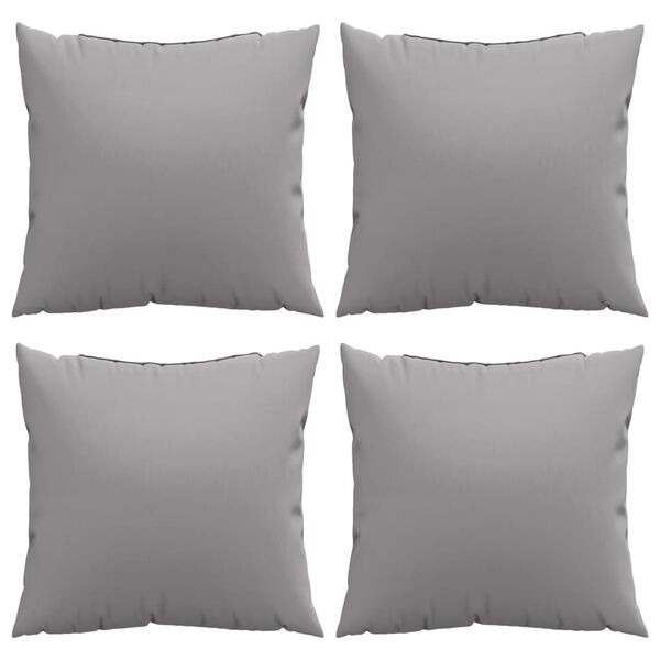 vidaXL Almofadas de sofá 4 pcs 60x60 cm tecido cinza