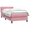 vidaXL Cama com molas/colch&atilde;o 100x220 cm veludo Rosa
