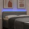 vidaXL Cabeceira LED com cabeceira Cinzento-claro 144 cm Poli&eacute;ster