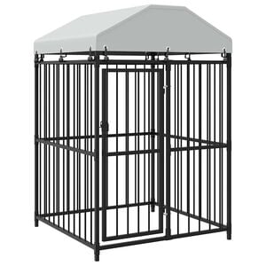 vidaXL Canil de exterior com telhado 120x120x150 cm