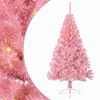 vidaXL &Aacute;rvore de Natal Artificial Pr&eacute;-iluminada Rosa 120 cm PVC