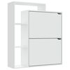 vidaXL Sapateira 79,5x24x90,5 cm contraplacado branco