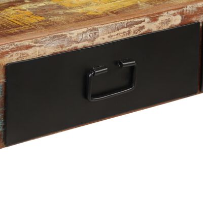 vidaXL Mesa consola em madeira recuperada maciça 120x30x76 cm