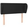 vidaXL Cabeceira de cama c/ abas couro artificial 93x23x78/88 cm preto