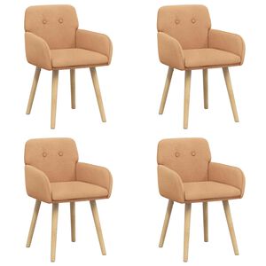 vidaXL Cadeiras de Jantar 4 unid. Boucl&eacute; Bege 59 x 56,5 x 85 cm