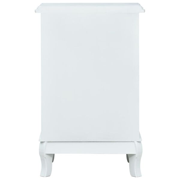 vidaXL Mesa de cabeceira 40x30x62 cm MDF branco