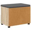 vidaXL Banco de Hall com almofada Carvalho Sonoma 60 x 38 x 46 cm