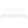 vidaXL Estrutura de cama com cabeceira 193x203 cm metal branco