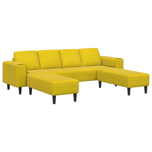 vidaXL Sof&aacute; de Sala de Estar 3 pcs Amarelo