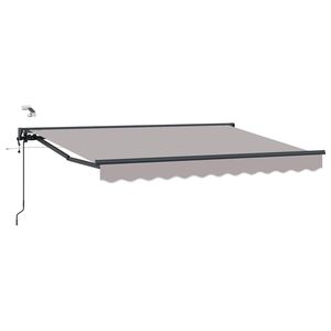 vidaXL Toldo Retr&aacute;til El&eacute;trico Cinzento-Claro e Antracite 3 x 2,5 m