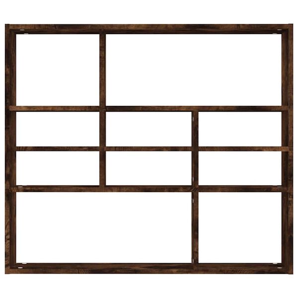 vidaXL Prateleira parede 90x16x78 cm derivados madeira carvalho fumado