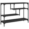 vidaXL Mesa consola 100x30x75 cm derivados de madeira preto