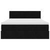 vidaXL Estrutura de cama otomana com colch&atilde;o 140x200 cm veludo preto