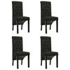 vidaXL Cadeiras de jantar 4 pcs tecido preto