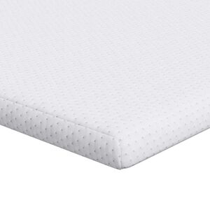 vidaXL Topper de Colch&atilde;o Branco 80 x 200 cm Tecido Jacquard