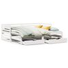 vidaXL Sof&aacute;-cama c/ gavetas 90x200cm madeira de pinho maci&ccedil;a branco