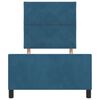 vidaXL Cama Box com cabeceira Azul Escuro 100 x 200 cm Veludo
