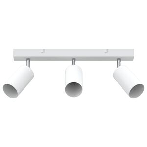 vidaXL Foco de teto com holofotes Branco 38 x 6 x 16 cm Metal