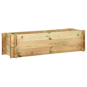 vidaXL Canteiro elevado jardim 120 cm madeira pinho impregnado