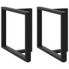 vidaXL Pés de mesa de jantar em forma de T, 2 peças, preto, 90x35x(72-73) cm, aço