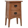 vidaXL Mesa de cabeceira madeira de abeto maci&ccedil;a 40x29x68 cm castanho