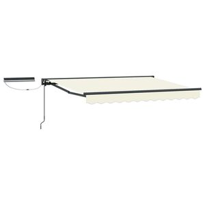 vidaXL Toldo Retr&aacute;til El&eacute;trico Creme e Antracite 2,5 x 2 m