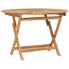 vidaXL Mesa de Jardim Dobr&aacute;vel Natural &Oslash; 110 x 75 cm