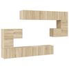 vidaXL 10 pcs conjunto m&oacute;veis de TV derivados madeira carvalho sonoma