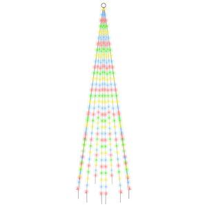vidaXL &Aacute;rvore de Natal mastro de bandeira 310 LEDs 300 cm colorido