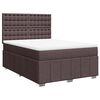 vidaXL Cama com molas/colch&atilde;o 140x190 cm tecido castanho-escuro