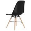 vidaXL Cadeiras de jantar 4 pcs PP preto