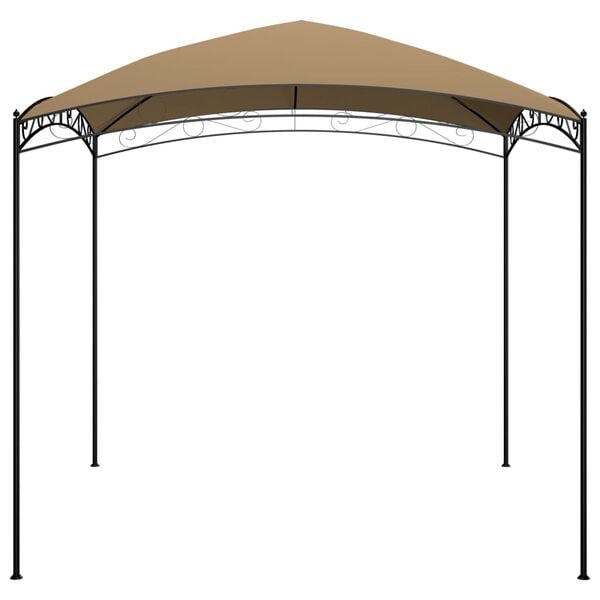 vidaXL Gazebo 3x3x2,65 m 180 g/m² cinzento-acastanhado